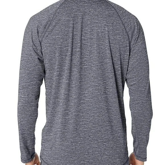 Nike Dri-FIT UPF 40+ Hydroguard Heathered Gray Long Sleeve Swim T